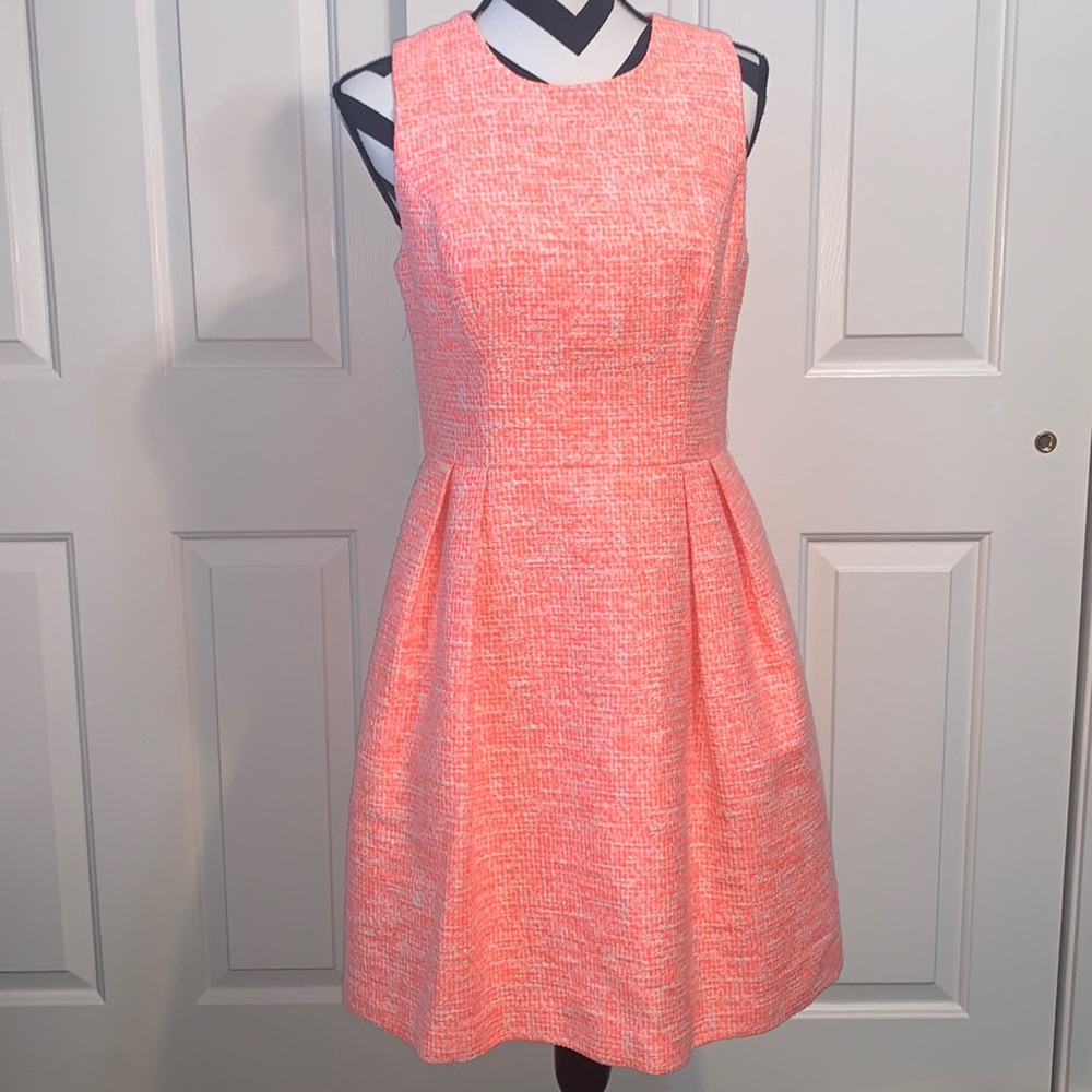 SHOSHANNA Orange & White Tweed Dress